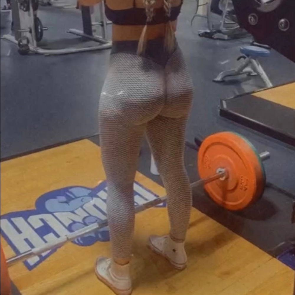 Grey and White Booty Contour Leggings